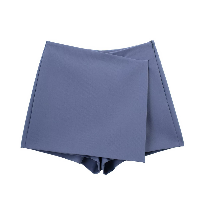 Women's solid color street fashion casual multi-color symmetrical culottes_voghion.com