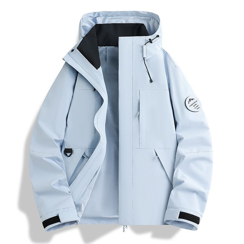Herbst Outdoor Wasserabweisende 3-in-1 Nerzfleecejacke Hochwertiger winddichter wasserdichter Übergrößenmantel_voghion.com