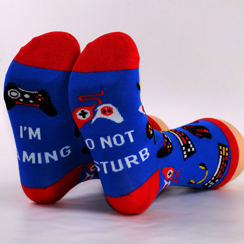 Underwear & Sleepwears Spot I'M GAMING foot sole letter jacquard hot selg long cotton socks_voghion.com