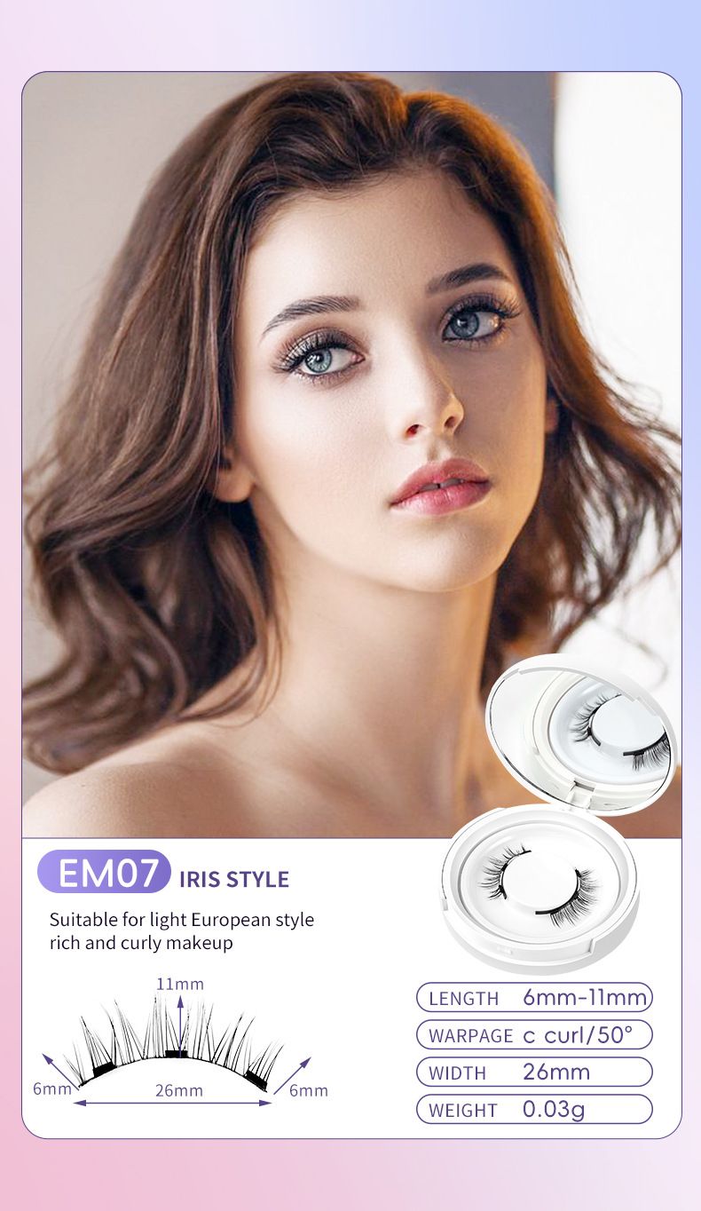 Pestañas postizas magnéticas de estilo natural - Pelo de visón, sin pegamento y reutilizables (fáciles de aplicar, ligeras y cómodas)_voghion.com