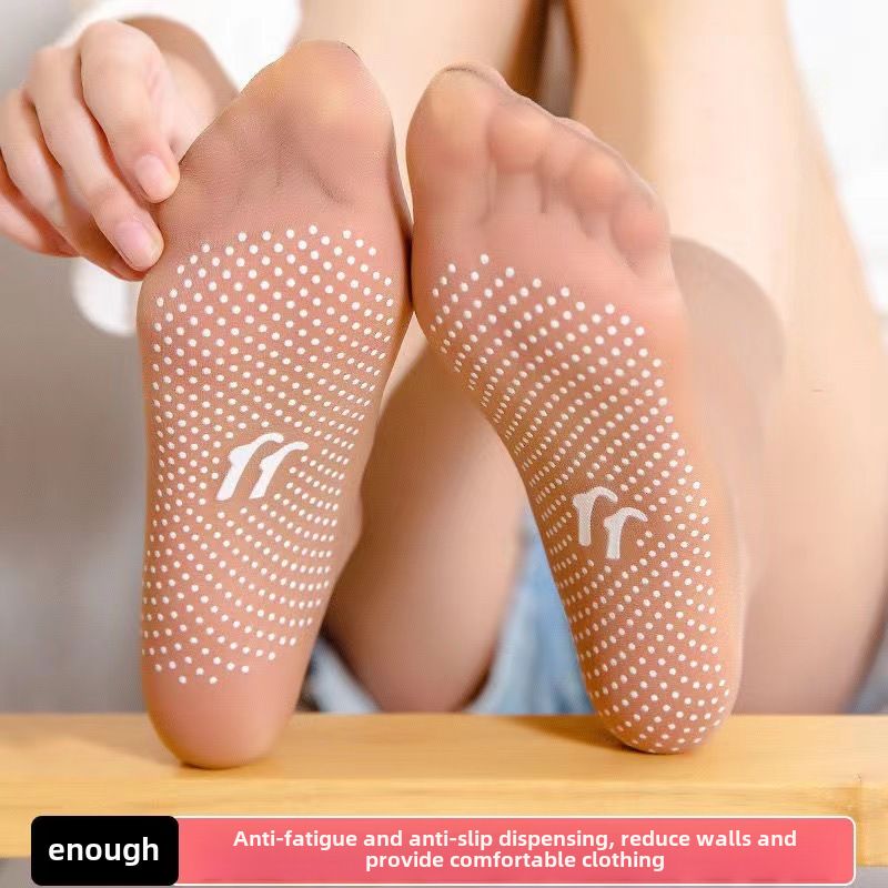 Calze in acciaio con massaggio, di media densità, in velluto nero color carne, anti-inceppamento, calze in acciaio, calzini a metà polpaccio, calzini antiscivolo_voghion.com