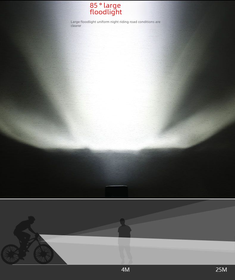Fietslamp auto koplamp nachtrit USB opladen 400LM verlichting aluminiumlegering behuizing fietslamp achterlicht_voghion.com