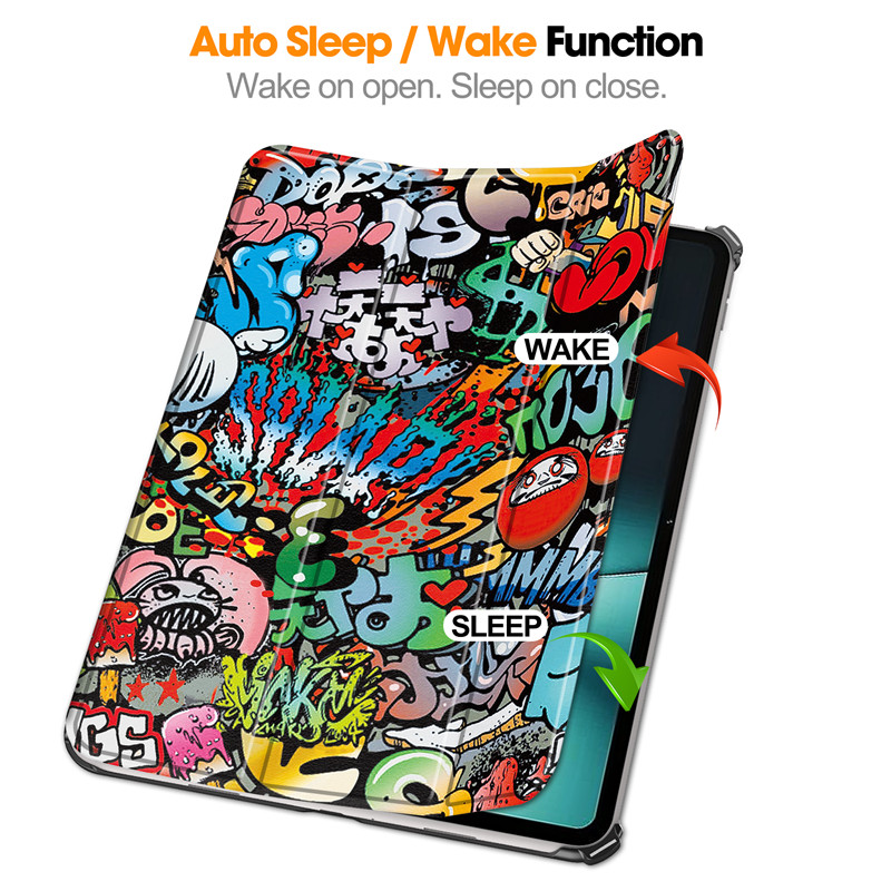 For OPPO Pad 2 Case Painted Smart Leather Hard Cover for Coque Oneplus Pad Tablet Case For Funda OPPO Pad2 11.61 Inch #S_voghion.com