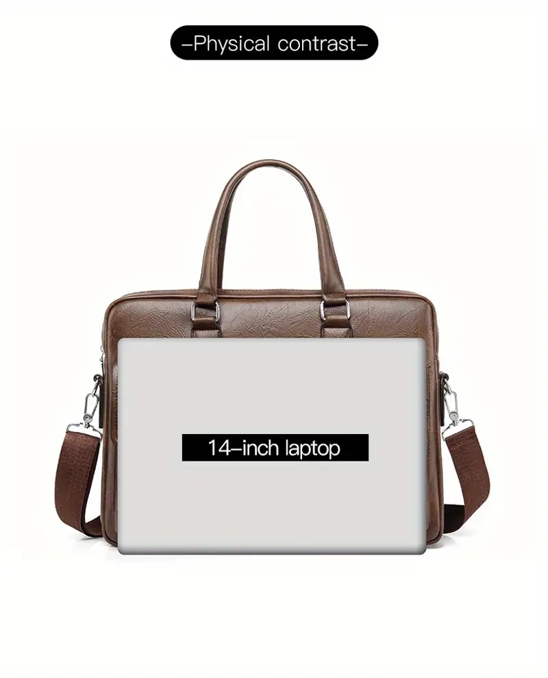 Sac à main d'affaires de luxe léger sac à bandoulière pour ordinateur de voyage d'affaires de grande capacité pour hommes sac à bandoulière en cuir imperméable pour hommes_voghion.com