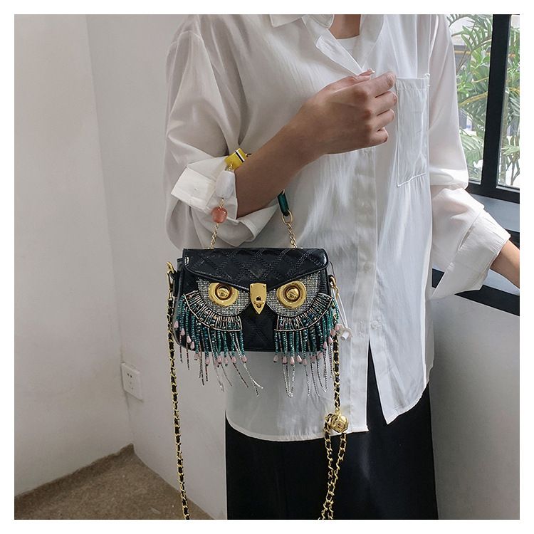 Nuova borsa a tracolla staccabile, resistente, leggera, di lusso, con design a maschera di gufo, borsa a tracolla alla moda e temperamento_voghion.com