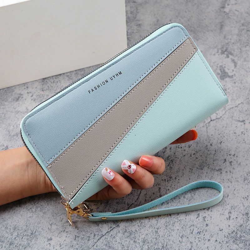 Yeni Çift Katmanlı Fermuarlı Cüzdan Kadın Moda Kızlar Kore Madeni Para Cüzdanı Trend Cep Telefonu Tutan Küçük Çanta_voghion.com