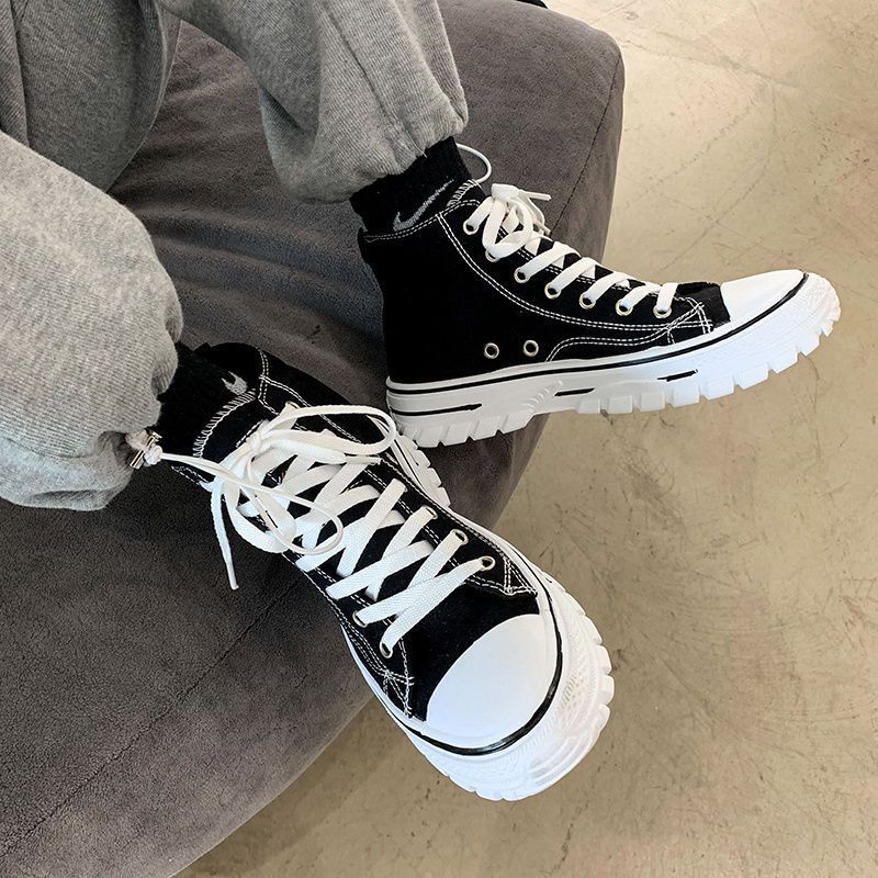 European Warm Series Black Martin Boots For Men, Summer Breathable High-Top Sneakers, Work Casual Versatile Military Training Shoes, Canvas_voghion.com