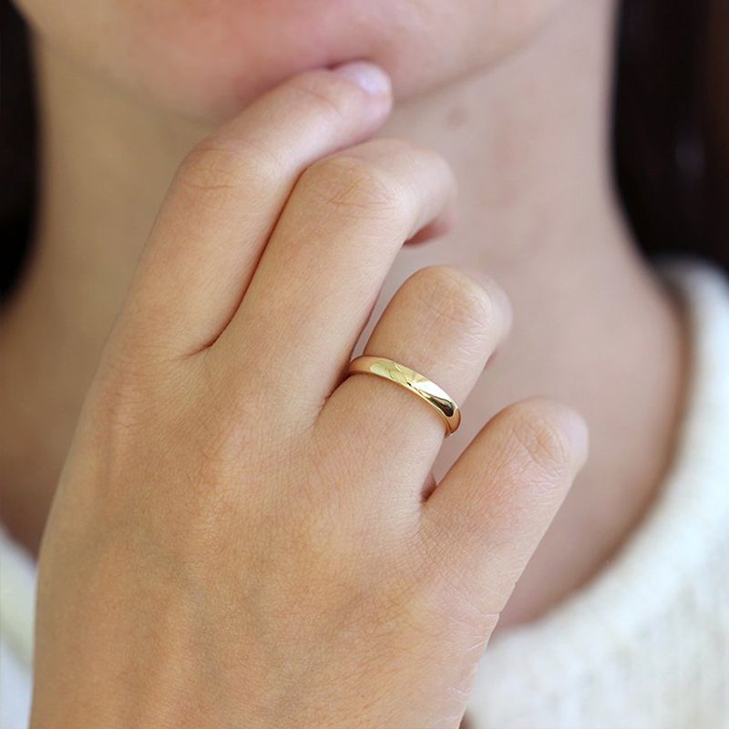 Fashion e-Manco Classic Style for Stacking Stainless Steel Rings Woman For Gift Size 5 6 7 Jewelry Accessories_voghion.com