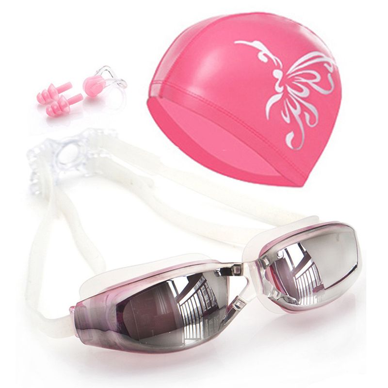Ochelari de înot, cască de înot, dopuri de urechi, impermeabile HD, cadru mare anti-aburire, pentru bărbați și femei, echipament de înot, ochelari de protecție_voghion.com