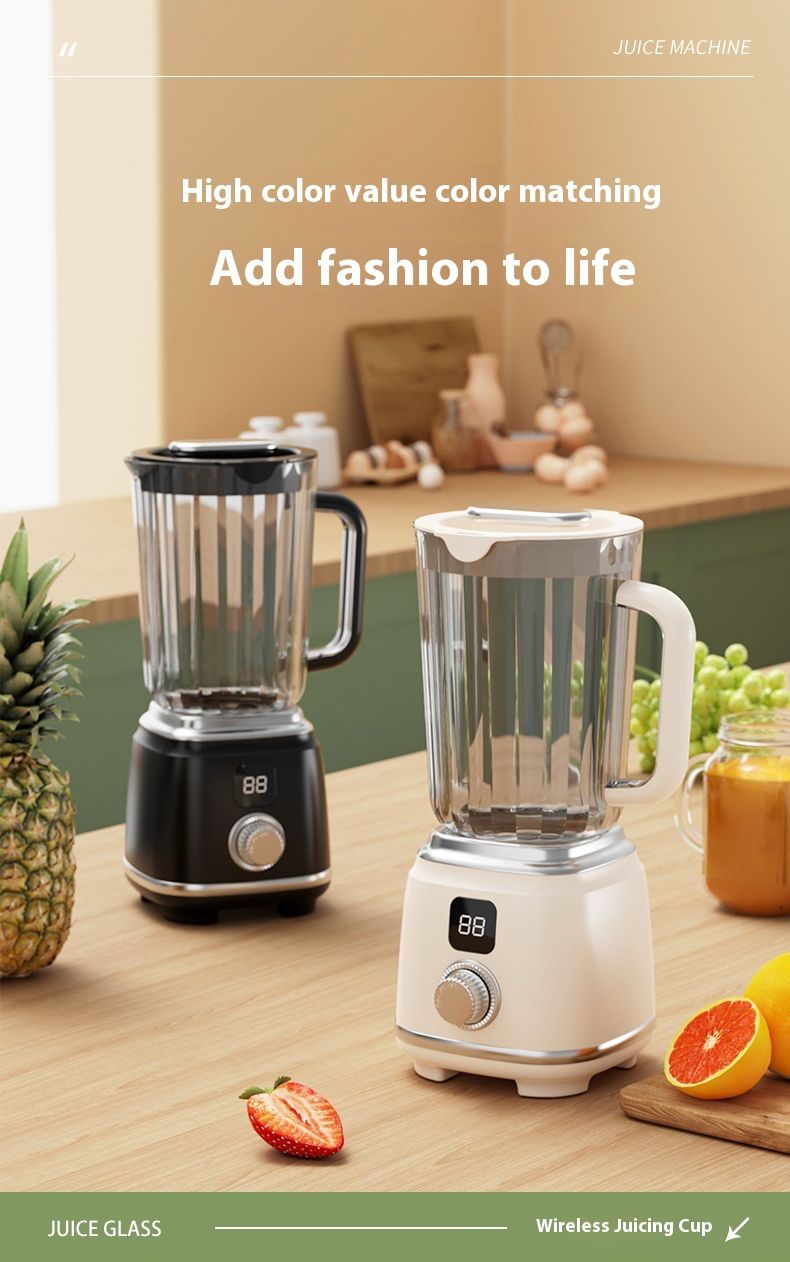 Electric Portable Juicer Fresh Fruit Mixer 10 Blades 600ML Multifunctional Juicer Ice Crusher Smoothie Blender Home Kitchen Tool_voghion.com