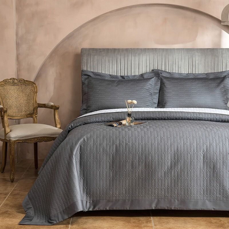 Copriletto in cotone di alta qualità, 100 pezzi, set da tre pezzi, trapuntato in cotone a fibra lunga, lenzuolo trapuntato in puro cotone, trapuntato da 1,8 m._voghion.com