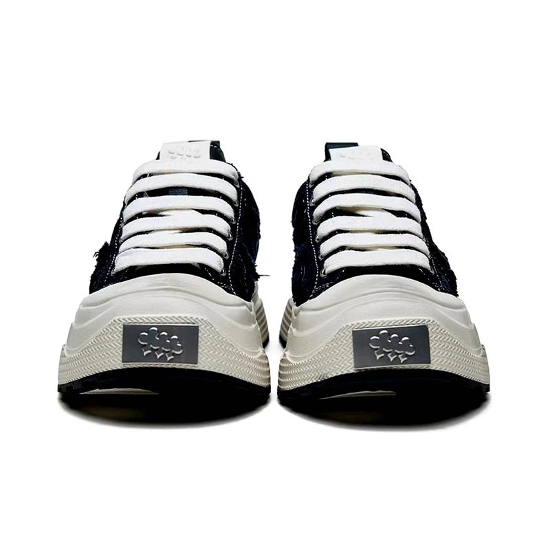 Verschleißfeste, dicke Sohle erhöht die Vintage-Destruction-Denim-Canvas-Schuhe für Männer und Frauen_voghion.com