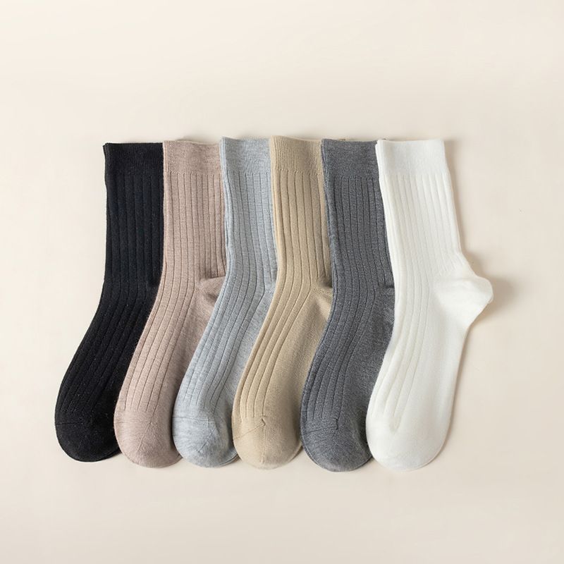 Nuovi calzini in cashmere autunnali e invernali per le donne, calzini in pile in stile giapponese, calzini da donna a tubo centrale tinta unita, calzini in cashmere fatti a mano con doppia cucitura_voghion.com
