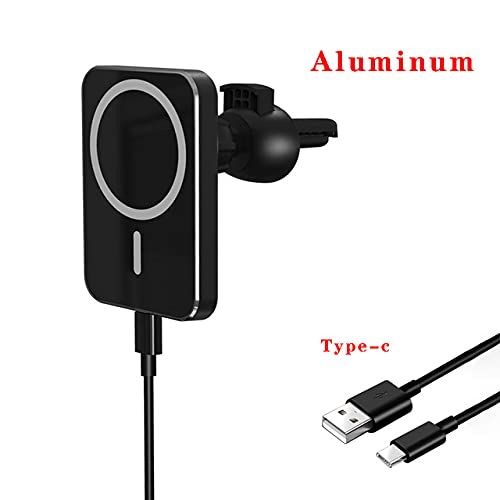 15W Magnéitesch Kabellos Ladegerät Auto Kabellos Ladegeräter fir Magsafe iPhone 12 Pro Max Mini Smartphone Halter Schnellladestatioun_voghion.com