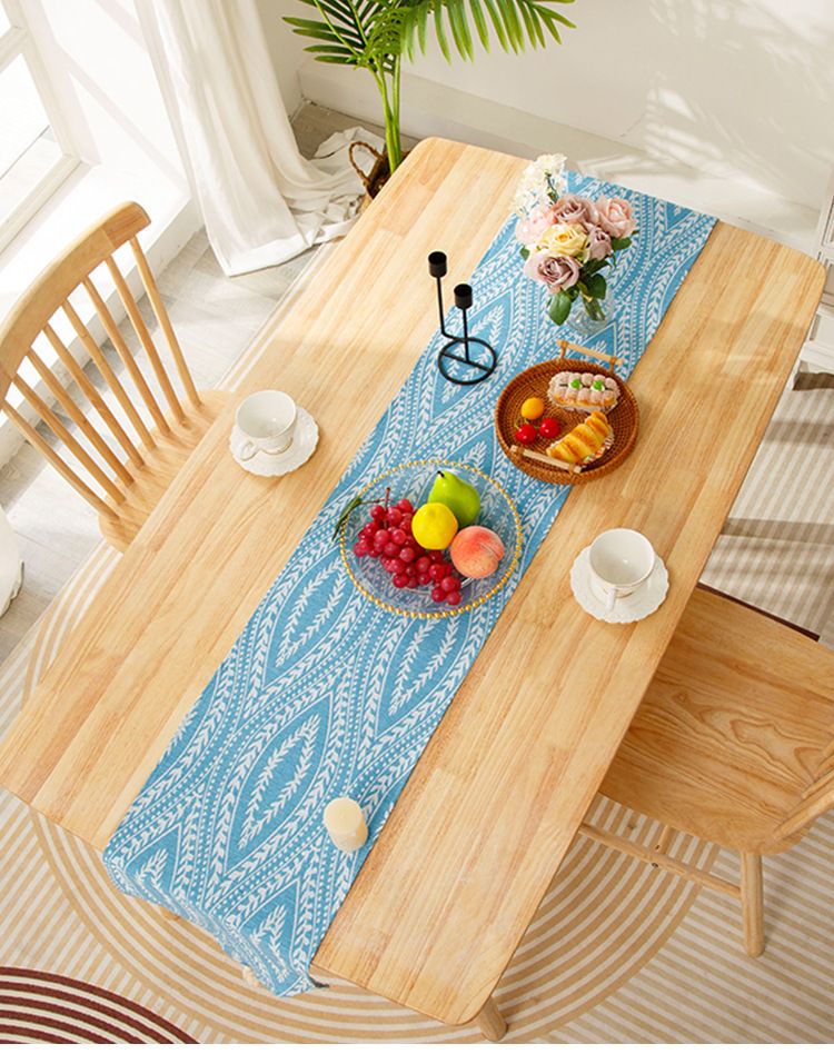 Modern Simple Coffee Table TV Cabinet Table Flag Dust Cover Zen Tea Ceremony Warp Knitted Cotton And Linen Tablecloth_voghion.com