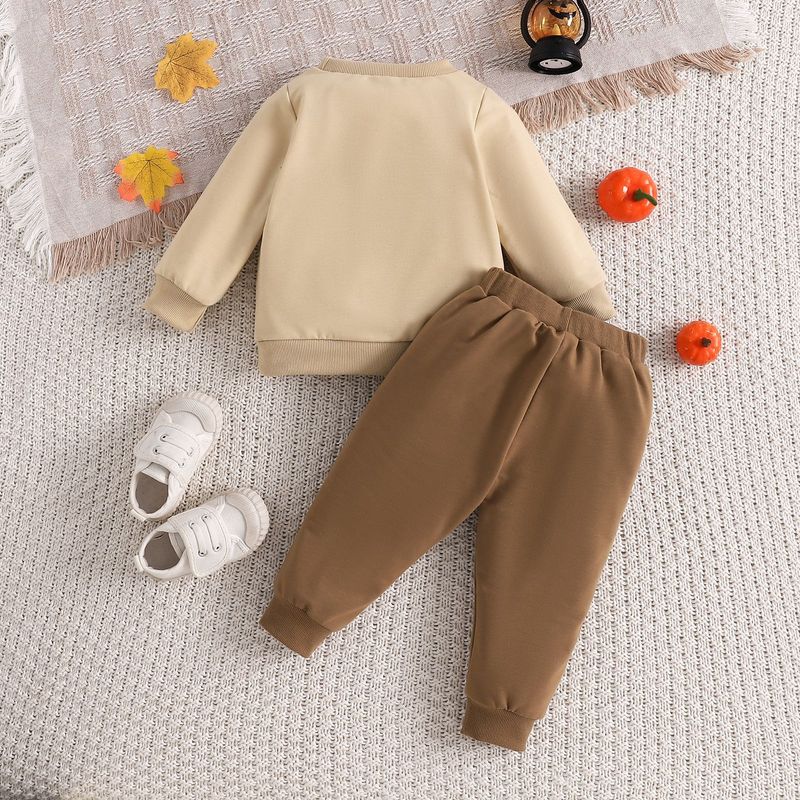 2024 Abbigliamento per bambini Autunno e inverno Set con cappuccio ricamato con lettera di zucca di Halloween_voghion.com