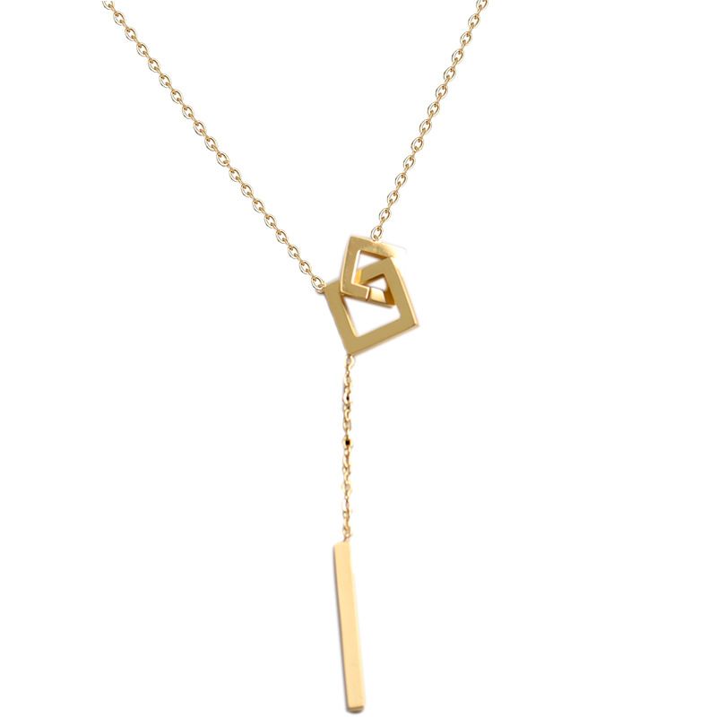 Collana in acciaio al titanio, nuova e leggera, alla moda, per donna, semplice, alla moda, con personalità versatile, stile foresta._voghion.com
