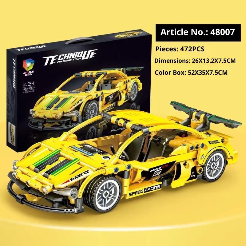 Kleine deeltjesvliegtuig, hoge moeilijkheidsgraad, bouwstenen, raceautomodel, speelgoedgeschenkdoos_voghion.com