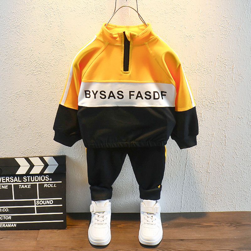 Vêtements pour enfants Garçons costumes d'automne enfants 2024 style printemps et automne beaux vêtements pour enfants élégants deux pièces vêtements à la mode pour enfants_voghion.com