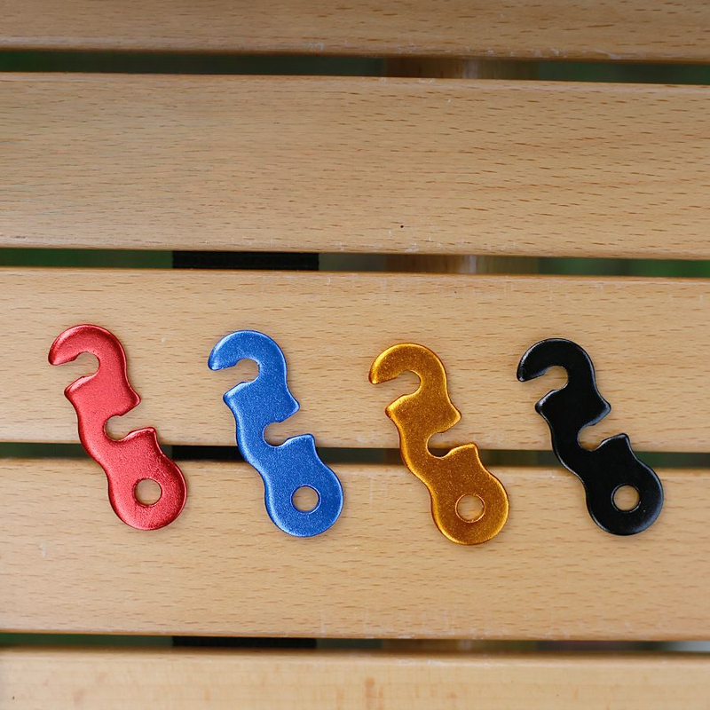 Outdoor Camping Aluminum Alloy Umbrella Pull Accessories S-Type Wind Three-Eye Opening Rope Buckle Non-Deformable_voghion.com
