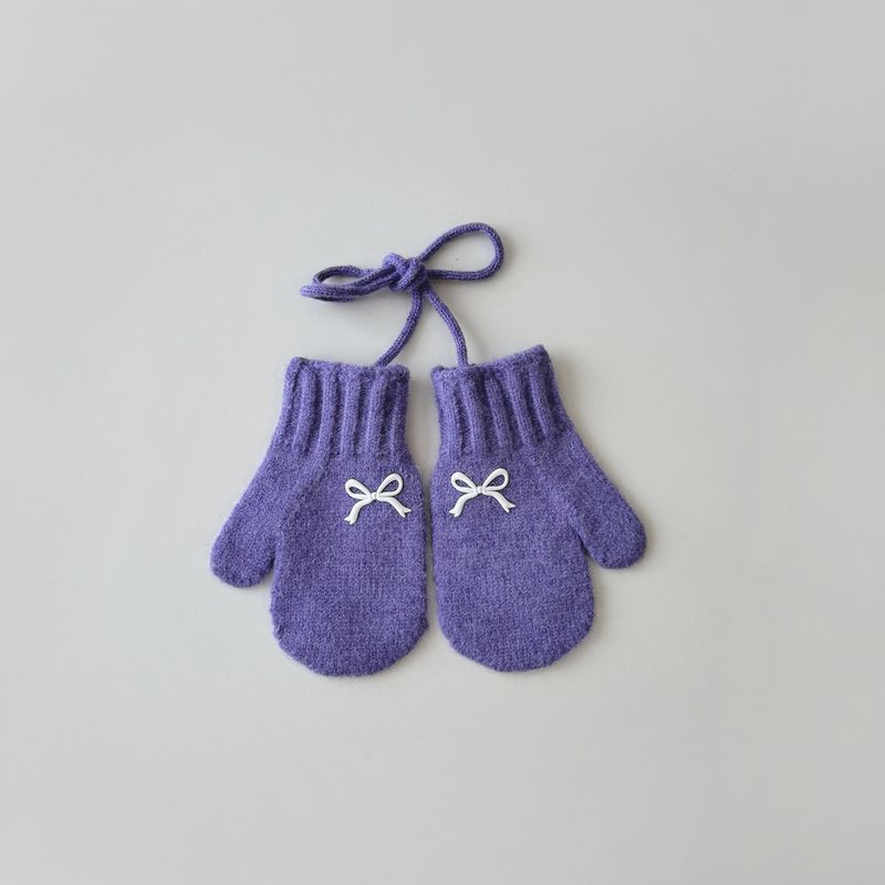Guanti per bambini Guanti caldi per bambini all'aperto con collo allacciato e chiusura a strappo, autunnali e invernali per bambine_voghion.com