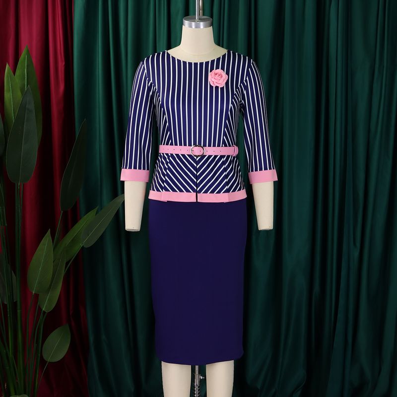 Grote maten vrouwen 2025 herfst/winter nieuwe mode temperament forensentas billen patchwork jurk_voghion.com