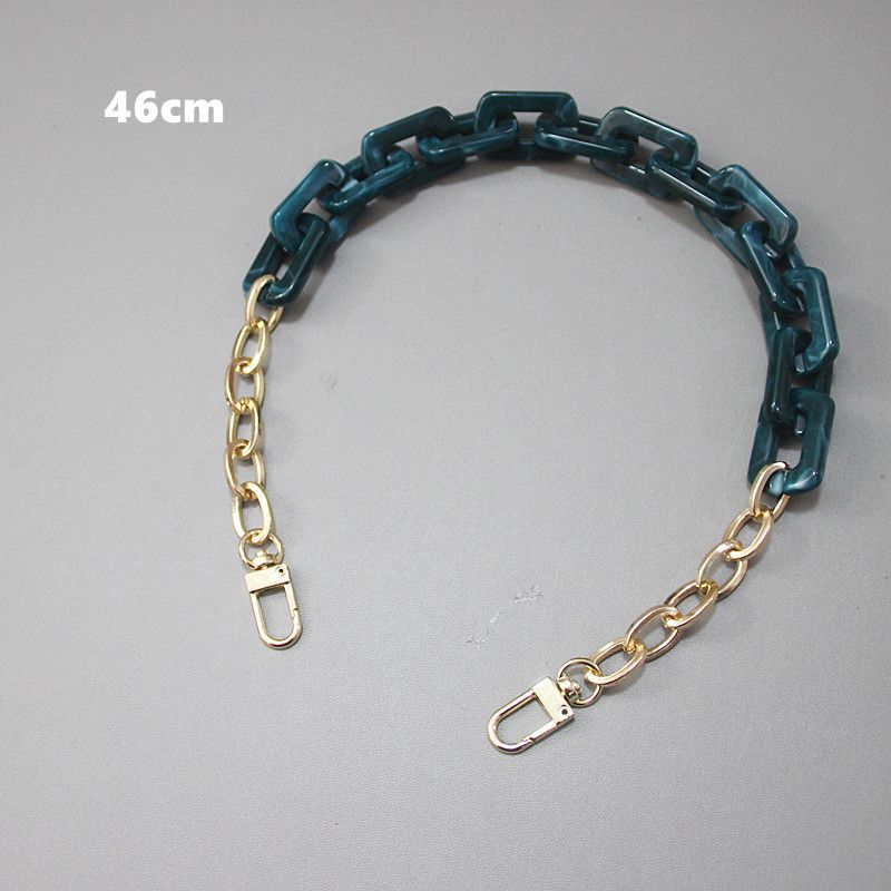 Damen Neue vielseitige Mode Acryl handgefertigte Kette Tasche Metall Zubehör einzelne Schultergurt_voghion.com