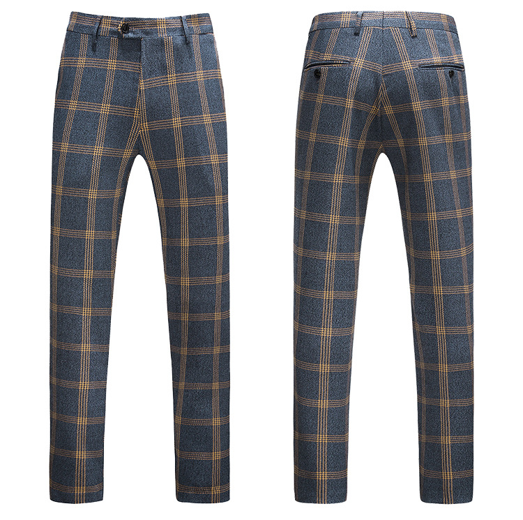 3pcs Men's clothing business casual large size popular suit three-piece youth wedding dress_voghion.com