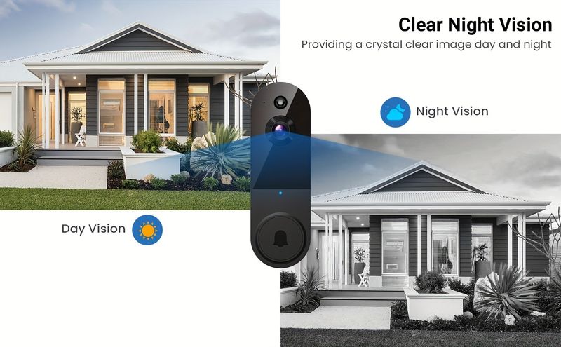 2025 New 1080P Power Supply Wireless Doorbell Camera With Chime Function 2_voghion.com