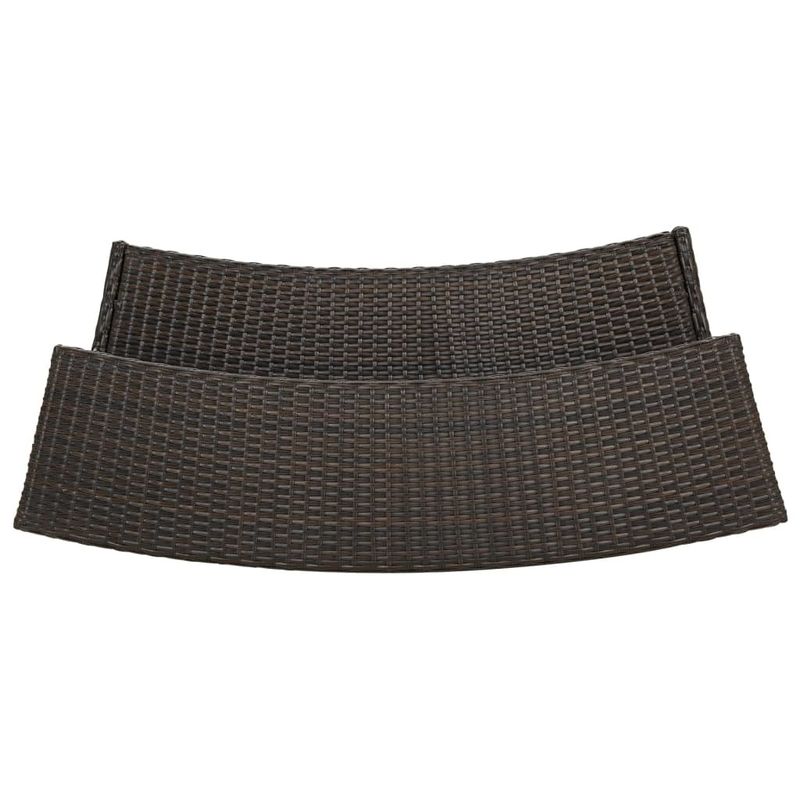 3 Piece Patio Bar Set with Cushions Brown_voghion.com
