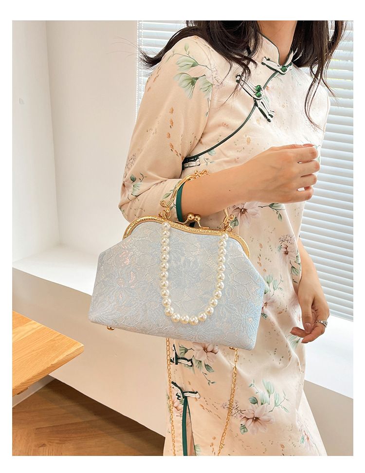 Große Kapazität Spitze Clip Damen Schulter Cheongsam High-End-Geschenk antike Tasche Perle Handtasche_voghion.com