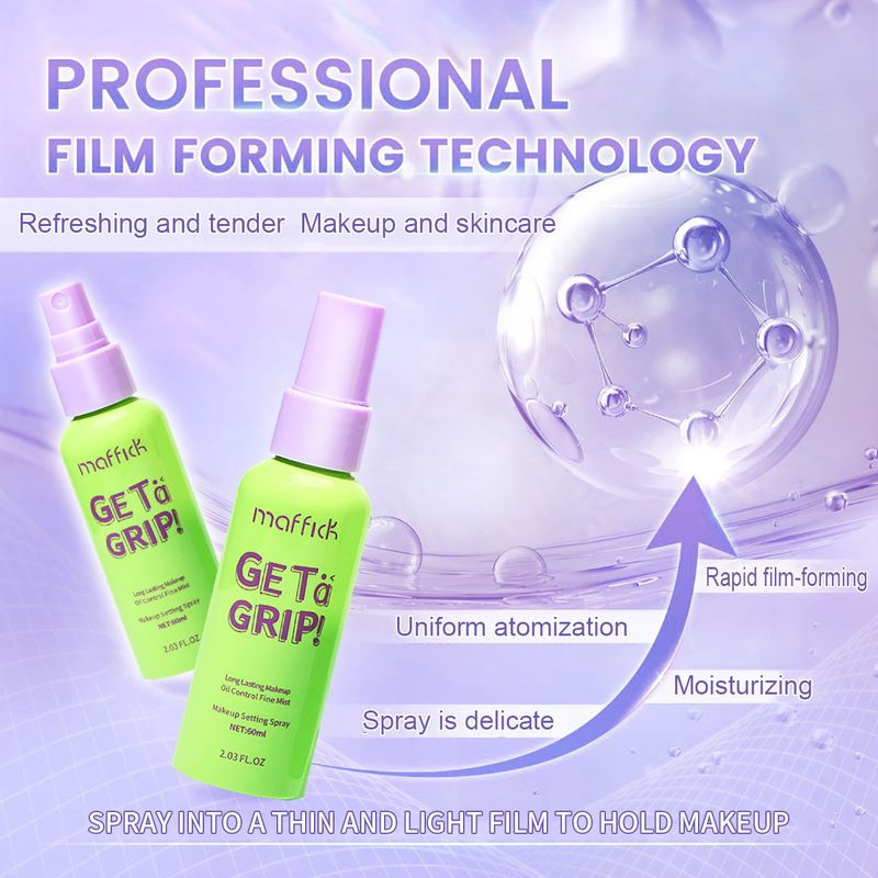 MF387 Make-up-Fixierspray, trocknend, feuchtigkeitsspendend, Ölkontrolle, Make-up-Entfernung, langanhaltend, wasserfest und schweißfest, tragbar, 60 ml_voghion.com