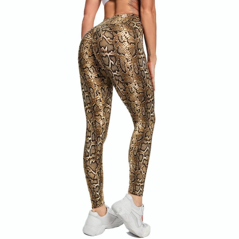 Women's yoga Pants Leopard Print Large Size Printed Pocket Slim Butt Lifting Sports Yoga Pants Leggings XY6645_voghion.com