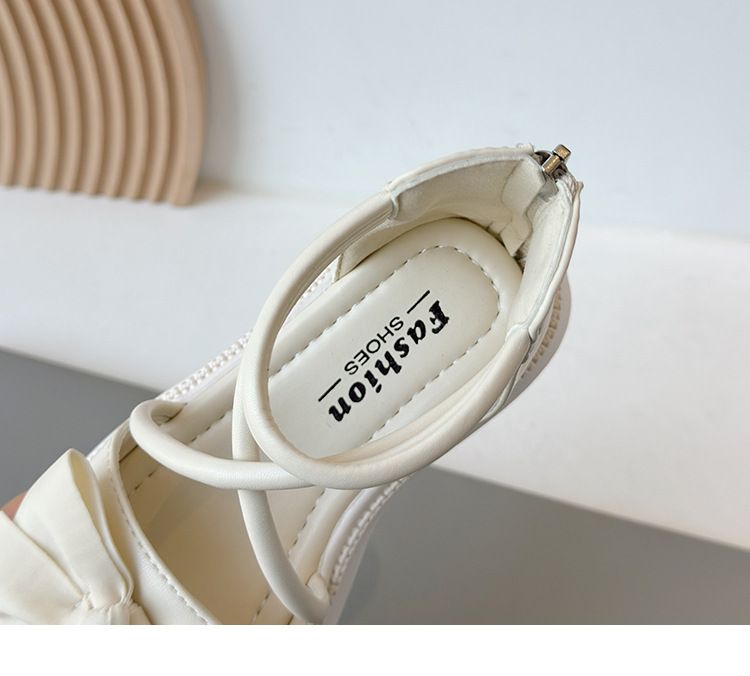 Girls Princess Sandals New Summer Summer Bow Hot Sale Medium And Large Children's Trendy Soft Bottom Roman High Top_voghion.com