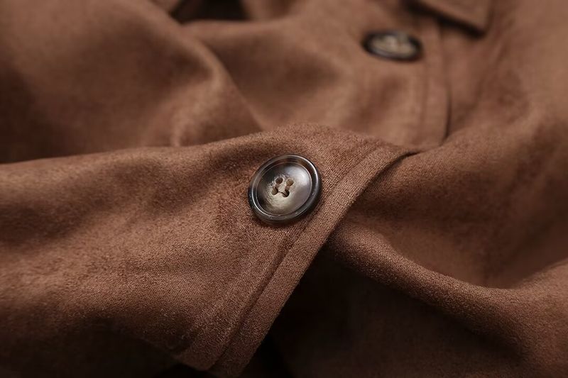 2025 Autumn New Style Double-Breasted Turn-Down Collar Belted Long Jacket Trench Coat_voghion.com