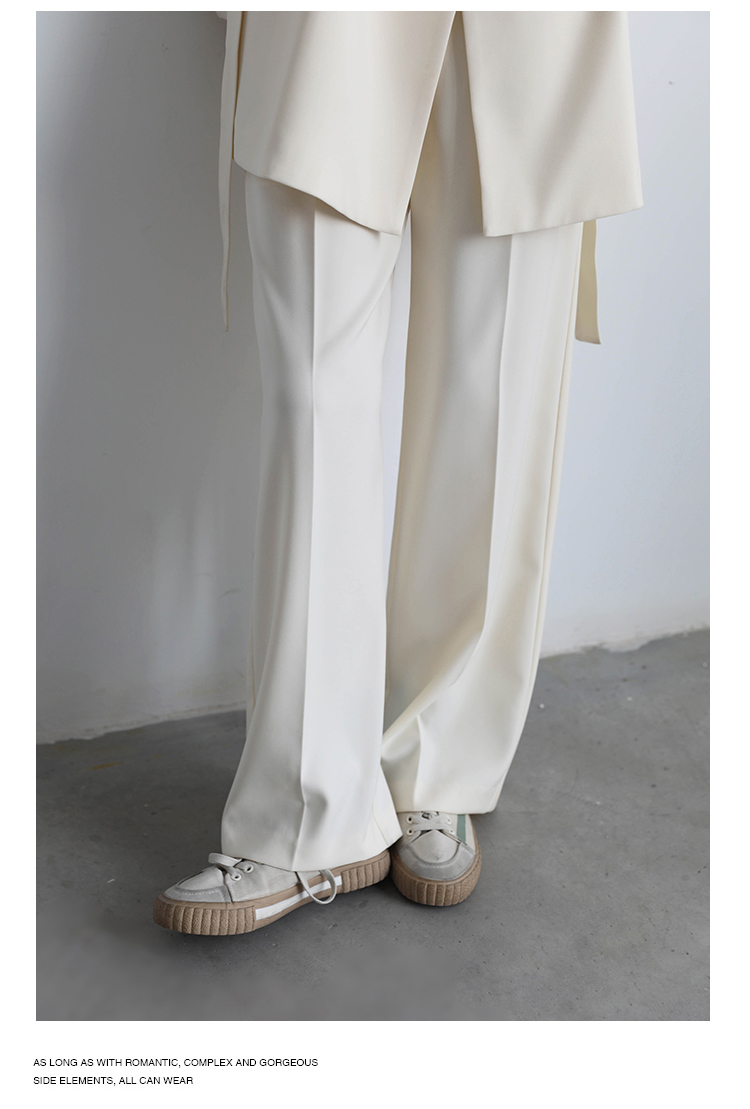 CHIC VEN Women Blazer Design Wide Shoulder Ribbon Solid Women's Medium Long Coat Office Lady Female Overcoat Spring_voghion.com