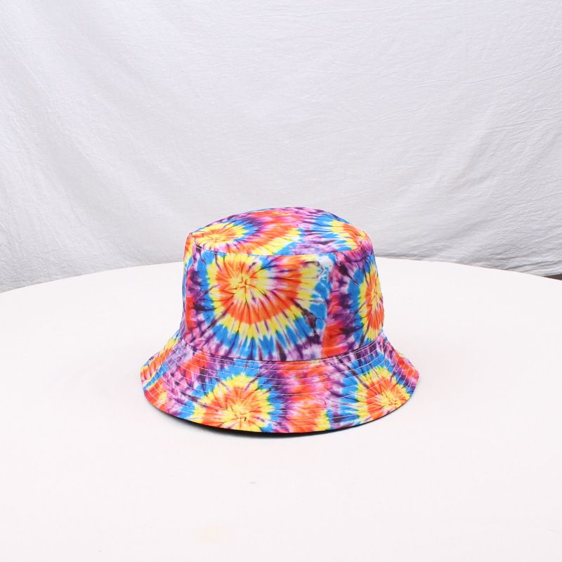 Cappello da sole ombreggiante per esterni con bacino a doppia faccia tinto in cravatta con motivo stampato in 3D_voghion.com