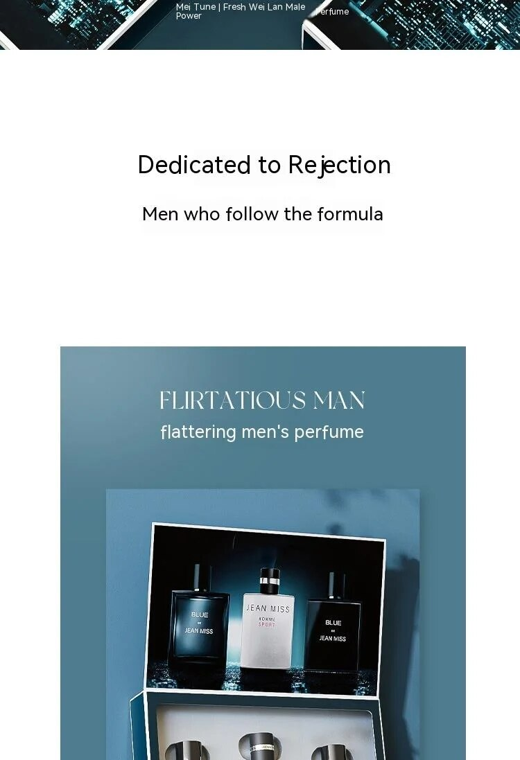 2024. gada jaunās smaržas JEAN MISS zils vīriešu smaržu komplekts trīs daļu komplekts izturīgs svaigs aromāts kungu Gulong smaržas_voghion.com