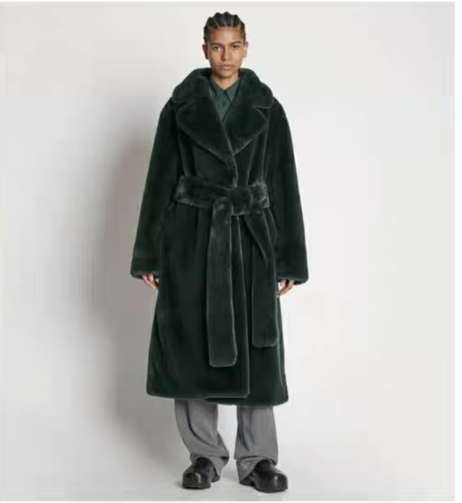 Women's Clothing Long rabbit fur mink fur coat thickened autumn and winter coat women's slim plush coat _voghion.com