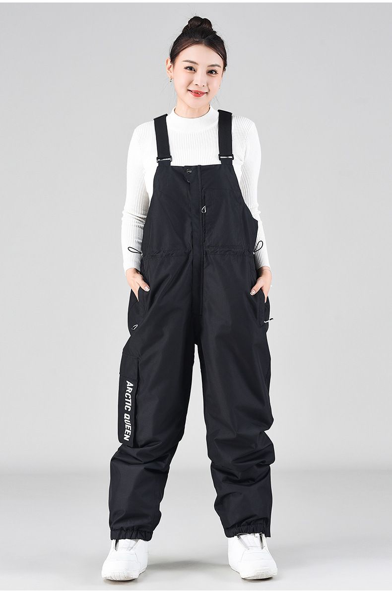 Pantaloni da sci unisex oversize invernali antivento da snowboard, termici, monopezzo_voghion.com