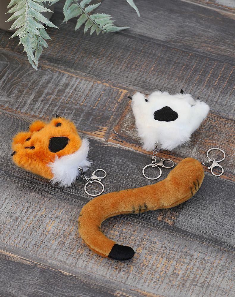 Tigerpfote Plüschtier Niedliche Tigerschwanz-Anhängerpuppe Chinesisches Sternzeichen Puppe Kindergeschenk_voghion.com