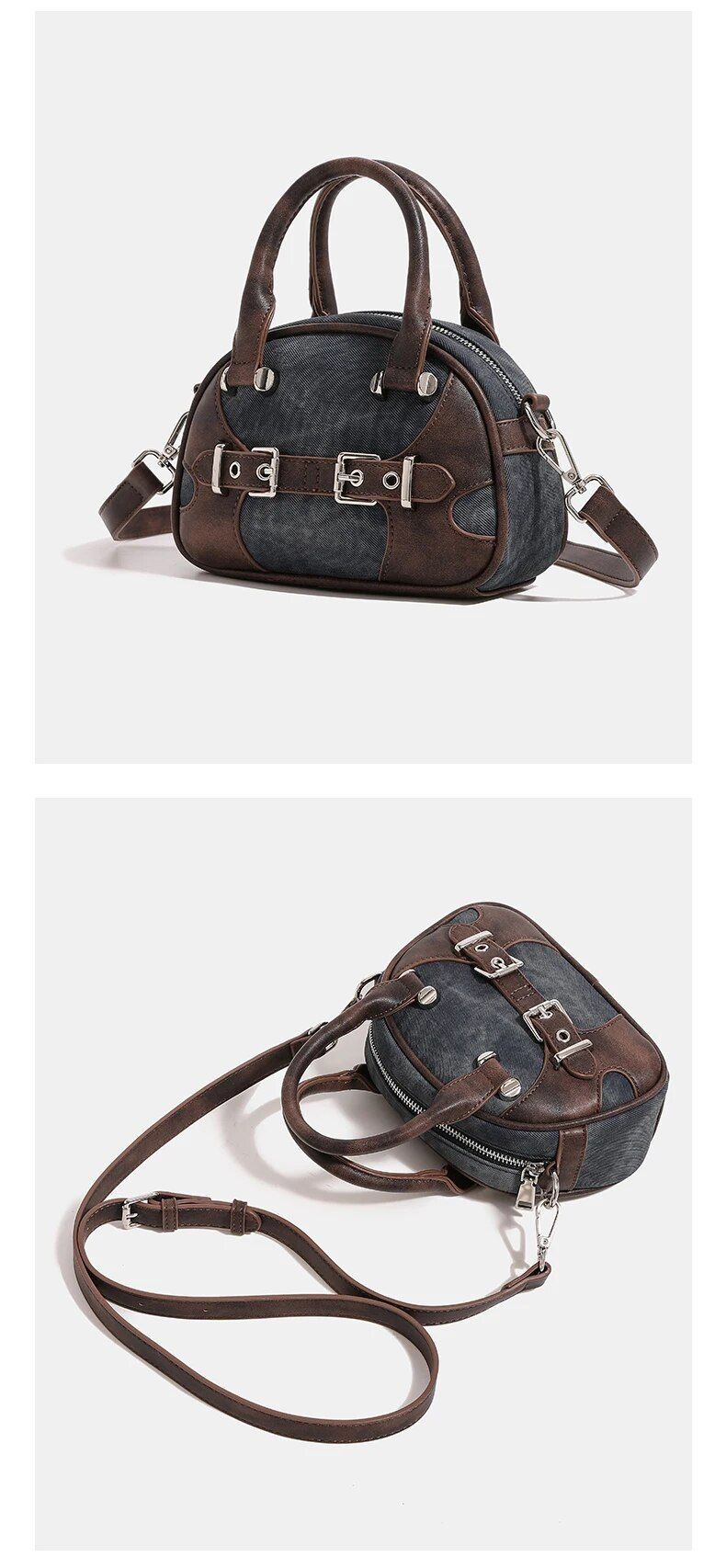 Vintage klassische Umhängetaschen Kleine trendige Geldbörsen und Handtaschen für Frauen Top Griff Designer Mode Umhängetasche Neu_voghion.com