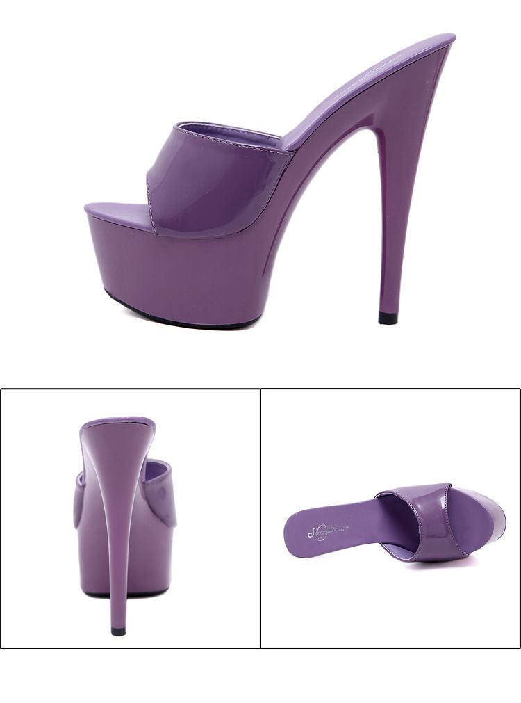 Nuovi sandali con tacco a spillo alti in vernice nera, sexy e impermeabili, con tacco alto e super tacco, per l'estate_voghion.com