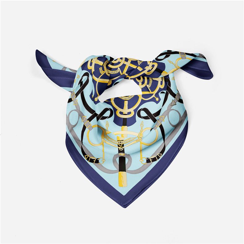 53 Small Square Belt Chain, Printed Silk New Professional Scarf, Satin Scarf_voghion.com
