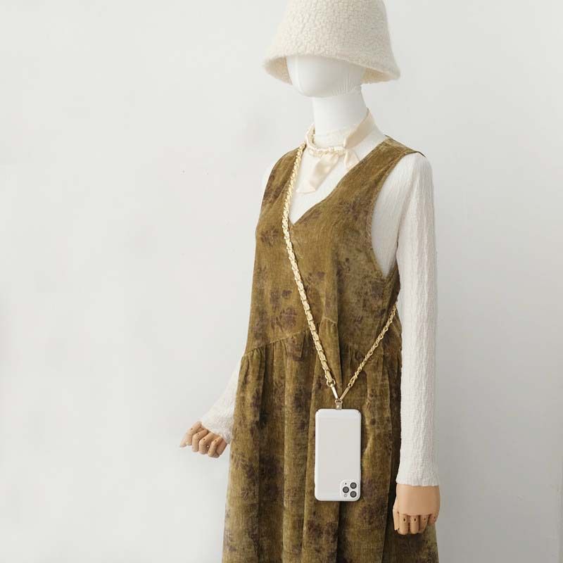 Tracolla di ricambio versatile in velluto bifacciale, accessori alla moda per borse piccole e catena per telefono_voghion.com