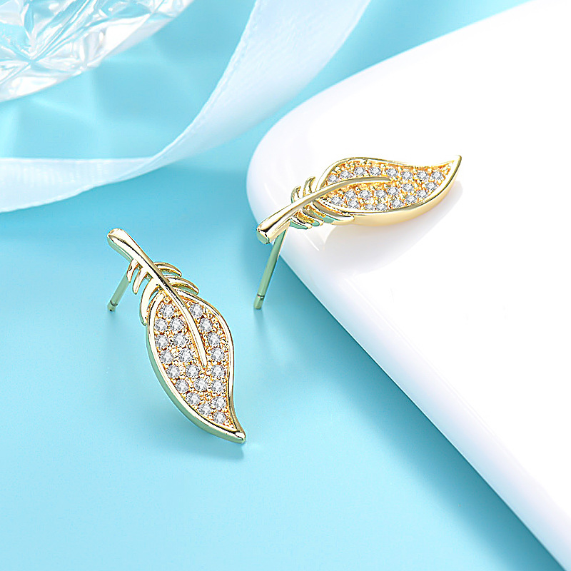 Sterling VENUS Sier Zirkonyum Küpe Yaprak Küpe Moda Geometrik Küpeler Kadın Takı Hediyeleri Kimin Yüzükleri_voghion.com