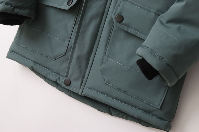 Boys' Color-Block Fleece-Lined Padded Jacket – Thick Winter Coat With Hood (120-170cm, 4 Colors)_voghion.com