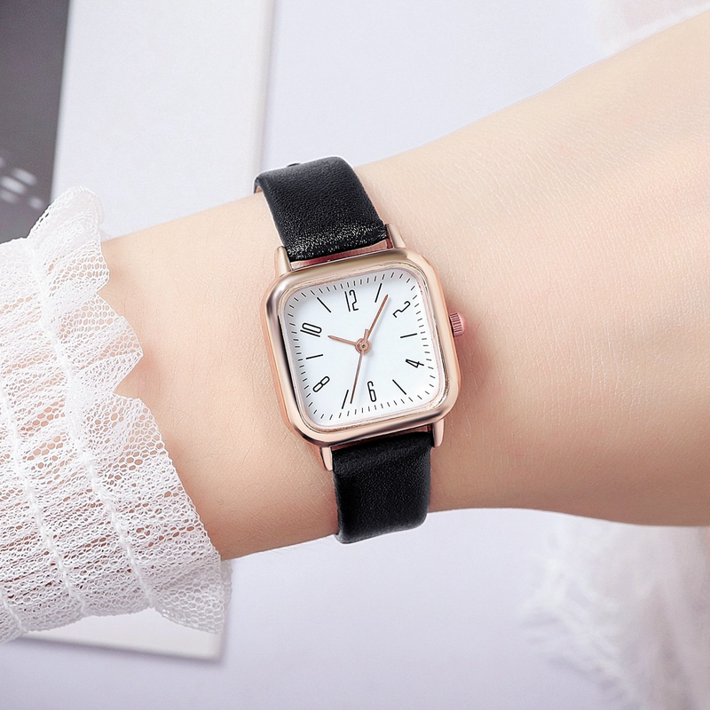 Orologio da donna alla moda, nuovo stile Instagram, serie Sen, moda digitale, minimalista, quadrato, con cintura per studenti, quadrante piccolo_voghion.com