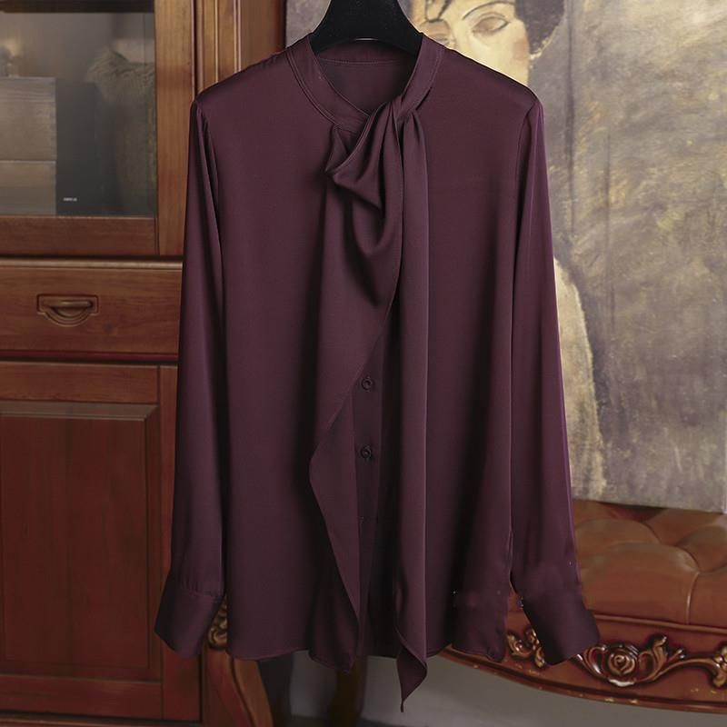 Abbigliamento da donna Un semplice e versatile cardigan in seta asimmetrico con nastro che tutti possono possedere_voghion.com