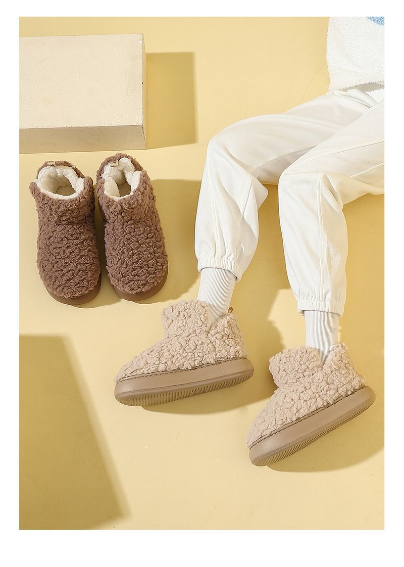 Voyage Flauschige Hausschuhe für Damen, Herbst- und Winterschuhe aus Baumwolle mit dicker Sohle, rutschfester Schaft, ideal für Paare, zum Entspannen im Freien; Herren-Schneeschuhe für den Winter_voghion.com